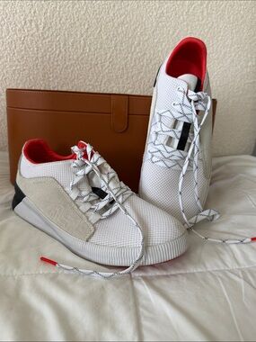 Sorel White Casual Sneakers with Red Lining